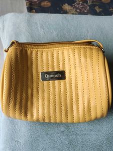 Stylish Mustard Circular Sides Sling Bag