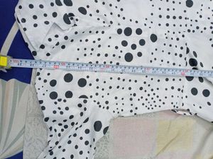 Black Dot Print Dress 34size