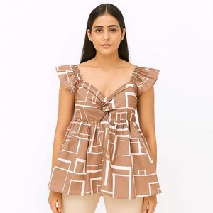 Geometric Print Top