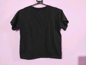 Black Crop Top Cotton