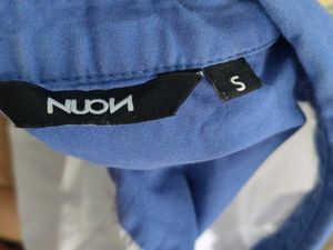 Blue &amp; White Crop Shirt