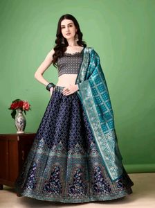 Unstitched Lhenga Set
