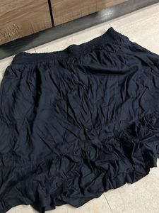 Black Ruffled Mini Skirt