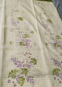 Floral  cotton Print Saree without blouse piece