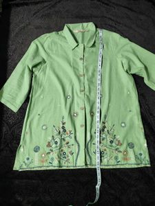 🌸Sage Green Embroidered Tunic On Sale!