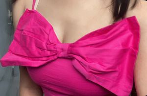 Pink bow cami top