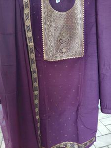 Purple Fancy Dress Material