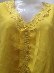 Vintage Yellow Lace Top - Imported From Germany