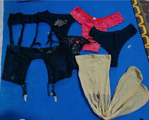Garter Belt With Thong Stocking
