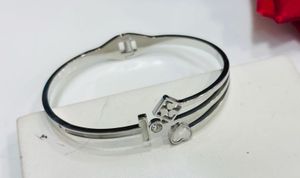 Silver &amp; Black tone Anti tarnish Bracelet/ kada