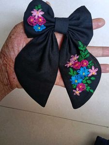 Handmade Embroidery Hair Bow