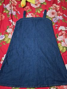 Denim Button-Front Midi Dress