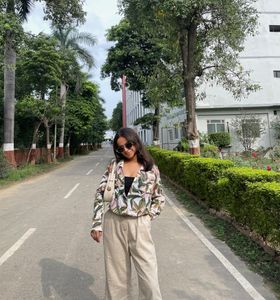 Floral Print Oversized Shirt