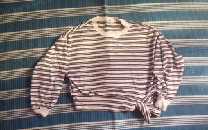 Striped Tie-Front Top