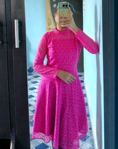Pink Churidar Frok