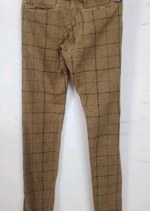 Brown Plaid Pant