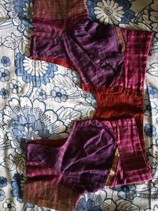 Used PurpleColor Silk Stitched Blouse