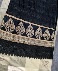 Black Thread Gotta Patti Embroidery Cotton Suit
