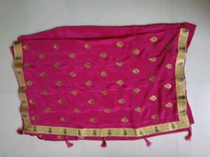 Pink Embroidered Saree