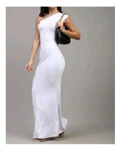 Elegant One-Shoulder Maxi Dress