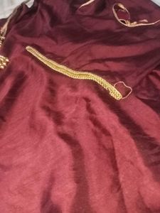 Maroon Lengha Choli Set