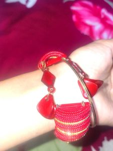 Red &amp; Gold Bangle Set girls bracelet new fashin de