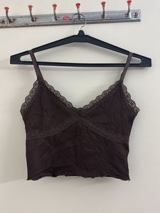 H&M RIBBED DETAIL TOP