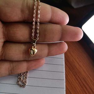 Heart Chain With Extra Free Floral Charm