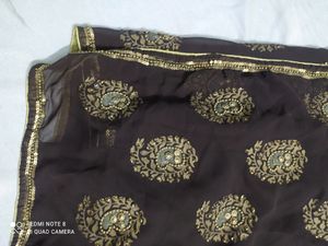Chamki Work Saree With Blouse