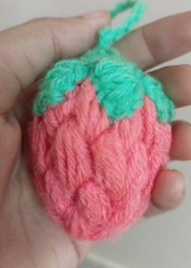 Strawberry Crochet Keychain 🍓