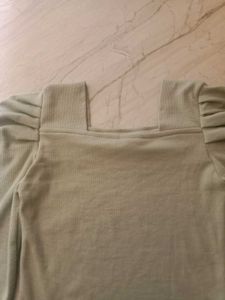 Olive Green Puff Sleeve Top
