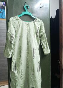 Green Printed Kurta