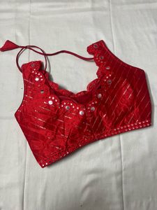 Elegant Maroon Mirror Work Blouse