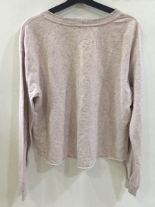 Light Pink Textured Long Sleeves Top