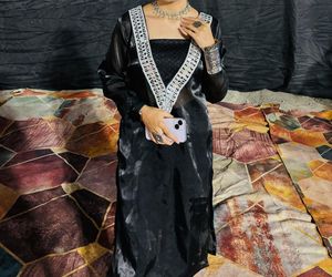 Black Kurti With Heavy Mirror Work