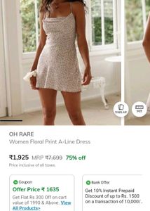 Floral Print Backless Dress
