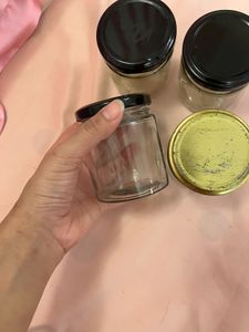 Set Of 4 Glass Jar