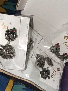 Tulsi Silver Earrings