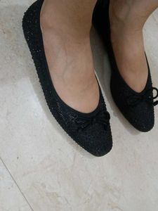 Black Sparkly Ballerinas