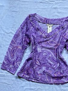 Purple Paisley Top