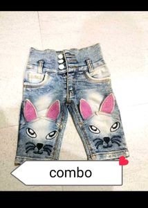 Bunny Applique Denim Shorts