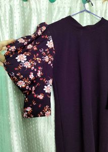 Floral Sleeve Midi Dress