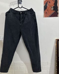 Acid Wash Black Jeans - Size Medium