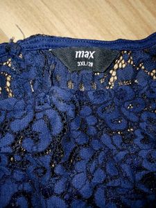 Lace Top - Navy Blue