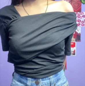 Chic Black Off-Shoulder Top