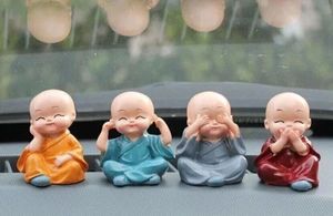 little Monk Buddha Figurines Set
