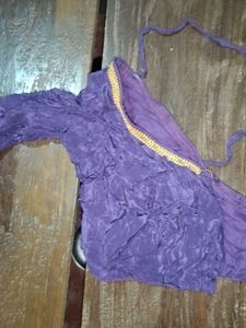 Embroidered Purple Blouse