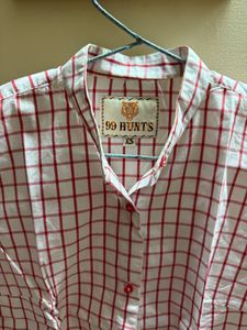 Red White Formal Shirt