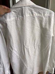 Stylish White Patterned Shirt