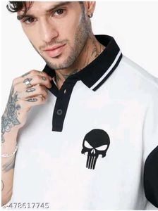 Skull Graphic Polo T- Shirt
